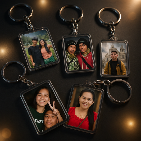 Set of 5 Custom Photo Keychains + FREE 3R Print