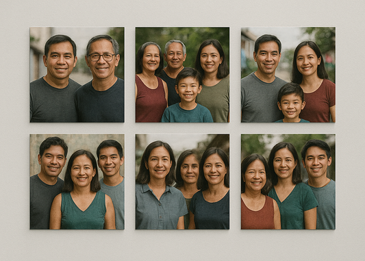 6 Square Tile Photo Sintra Board + FREE 6pcs 3R Photos